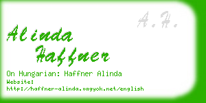alinda haffner business card